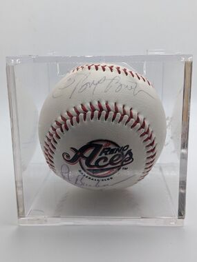 Reno Aces Baseball Club Autographed Signed Clean Ball & Louisville Slugger Glove